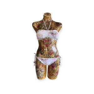 ITZEL Swimwear swimsuit 2 piece bikini summer pink  top Size 12 bottom size 10